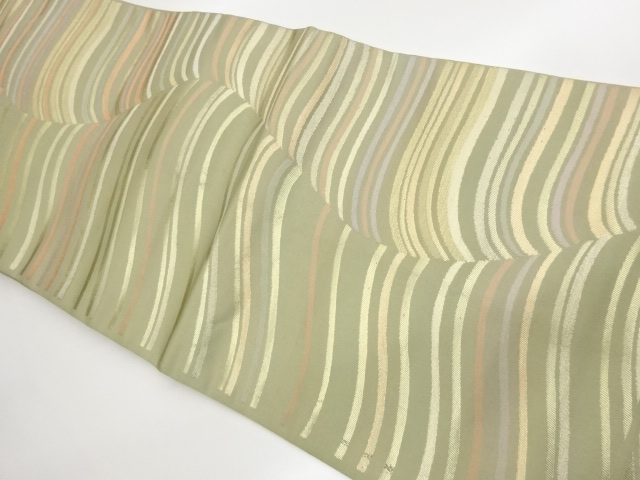 JAPANESE NAGOYA OBI / WOVEN WAVY STRIPE